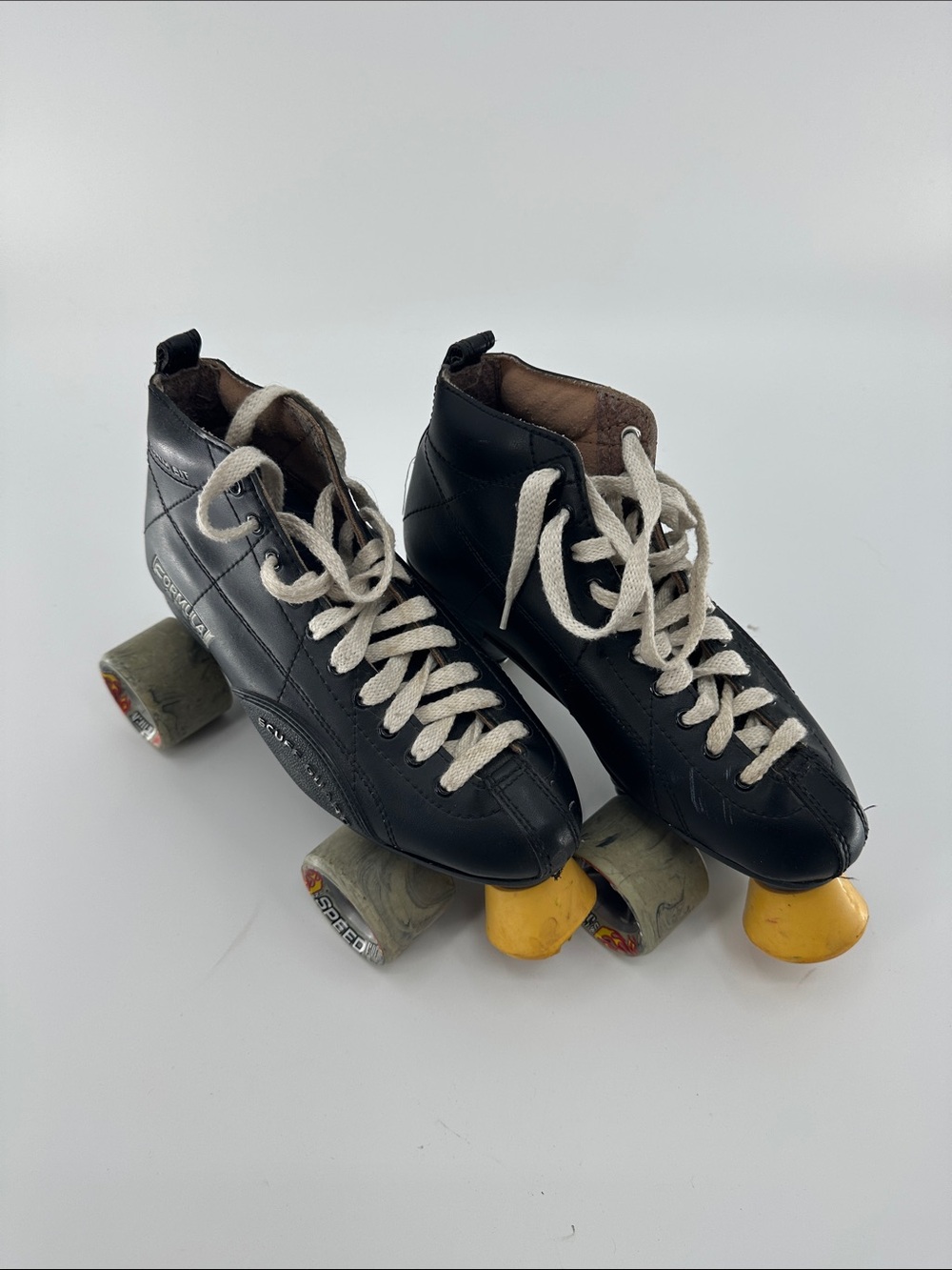 Black Women's Roller Skates with White Laces